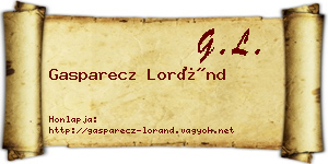 Gasparecz Loránd névjegykártya